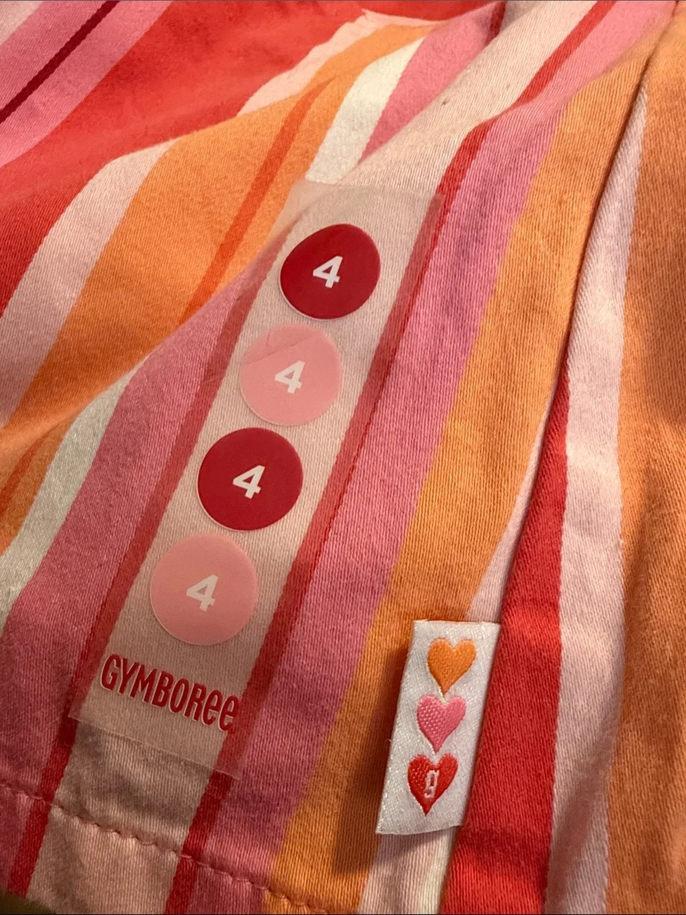 Gymboree Multicolor Striped Girls Skort in Pink, Coral, Orange, Green, Cream